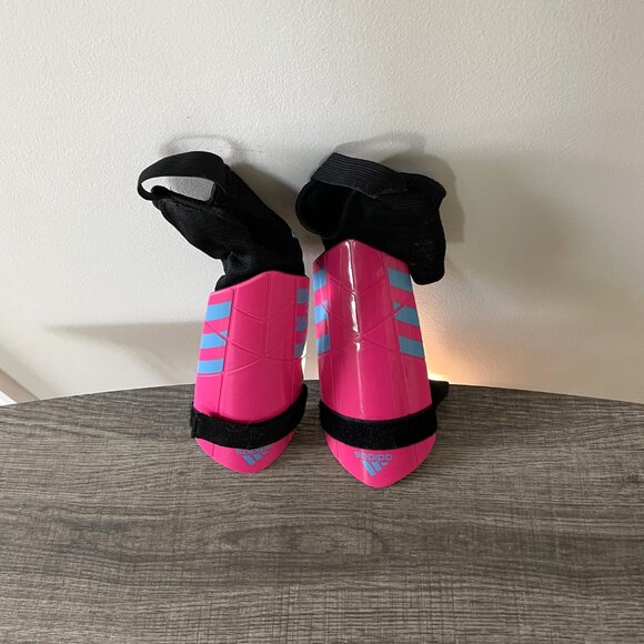 Adidas Ghost Solar Pink/Solar Blue Youth Soccer Shin Guards, Size Large - Picture 6 of 6